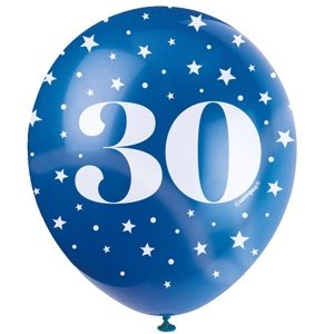 Latexové balóniky č. 30 s hviezdičkami 30 cm 5 ks