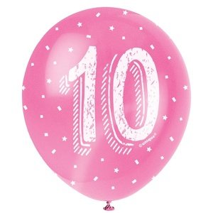 Latexové balóniky č. 10 s hviezdičkami 30 cm 5 ks