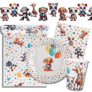 Párty set - Veselé zvieratká, pre 10 osôb
