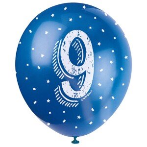 Latexové balóniky č. 9 s hviezdičkami 30 cm 5 ks