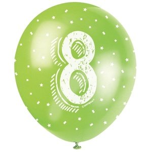 Latexové balóniky č. 8 s hviezdičkami 30 cm 5 ks