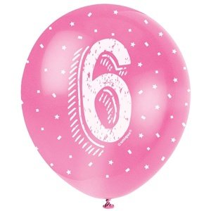 Latexové balóniky č. 6 s hviezdičkami 30 cm 5 ks