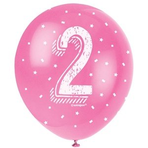 Latexové balóniky č. 2 s hviezdičkami 30 cm 5 ks