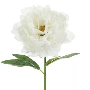 Umelý kvet - Pivonka, 35 cm, biela