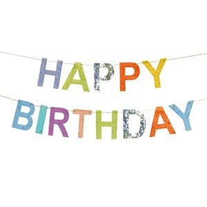 Banner Happy Birthday farebný 220 cm