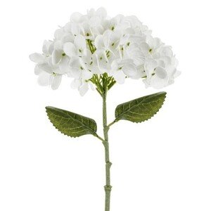 Umelý kvet - Hortenzia, 35 cm, biela