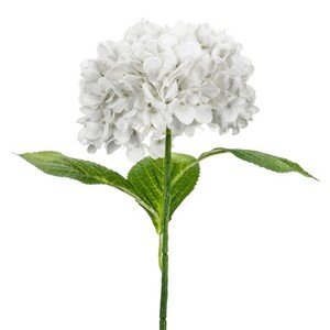 Umelý kvet - hortenzia Premium, 69 cm, biela