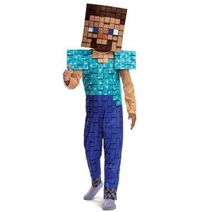 Detský kostým Minecraft Steve veľkosť 7 - 8 rokov