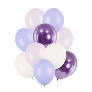 Pastelové latexové balóniky (fialové, lila, vres) mix 30 cm, 10 ks