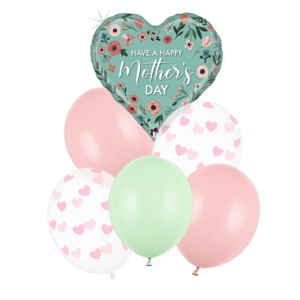 Balóniková kytica - Happy Mother´s day, 6ks