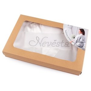 Saténový župan pre nevesty s aplikáciou Bride Czech