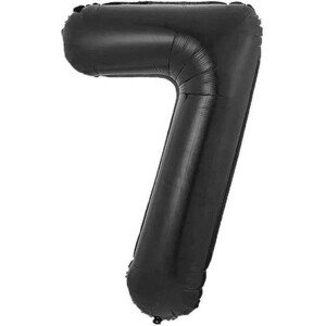 Fóliový balón s číslicou 7 čierny 85cm