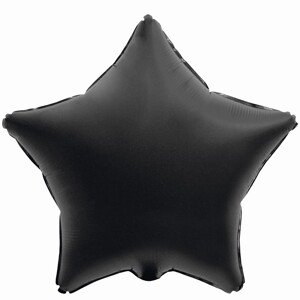 Balónik fóliový hviezda čierny 46cm