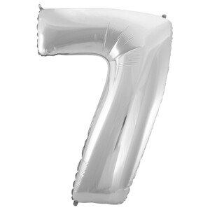 Balónik z fólie s číslicou 7 strieborný 92cm