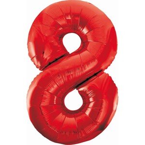 Fóliový balón číslo 8 červený 85cm