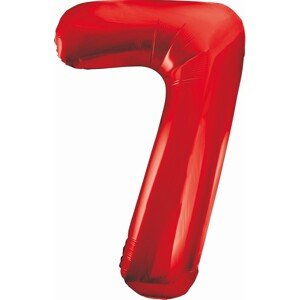 Fóliový balón číslo 7 červený 85cm