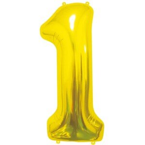 Balónik z fólie s číslicou 1 zlatý 85cm