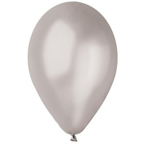 Metalické strieborné latexové balóniky 30cm 100ks