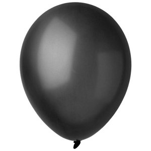 Metalické čierne latexové balóniky 28cm 100ks
