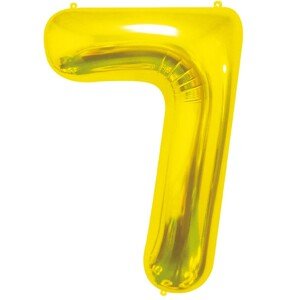 Balónik z fólie s číslicou 7 zlatý 92cm