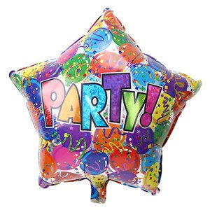Balónik fóliový hviezda PARTY 46 cm