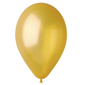 Metalický zlatý latexový balón 30 cm 1 ks