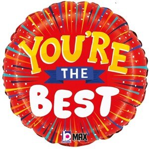 Fóliový balón Youre the best červený 46 cm