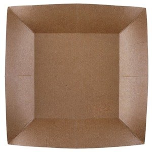 Hnedé papierové taniere 23 cm 10 ks