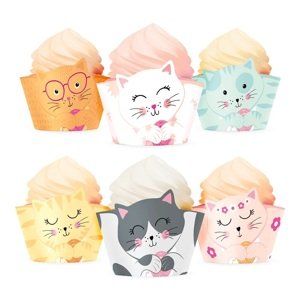 Košíky na muffiny Cats 6 ks