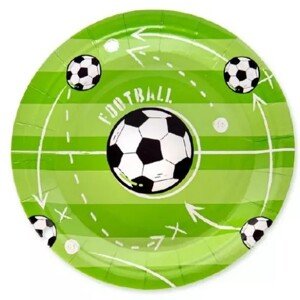 Papierové taniere Futbal 18 cm 6 ks