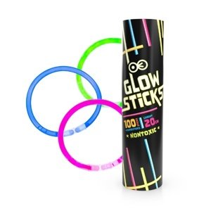 Fluorescenčné náramky 100 ks