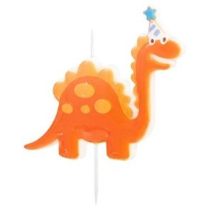 Sviečka Dinosaurus oranžová 1 ks