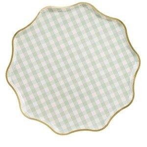 Zelené papierové taniere 23 cm 6 ks