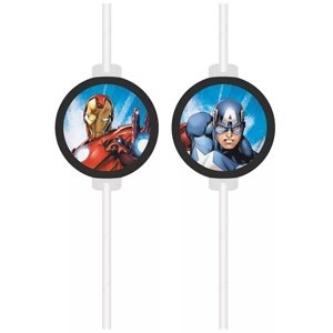 Papierové slamky Avengers evergreen 4 ks