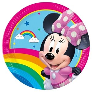 Papierové taniere Minnie rainbow 23 cm 8 ks