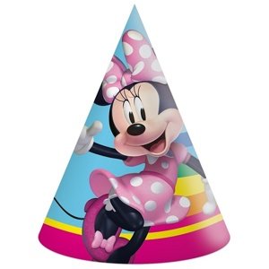 Papierové čiapky Minnie rainbow 6 ks