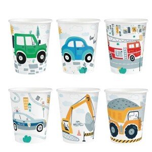 Papierové poháre Cars 220 ml 6 ks