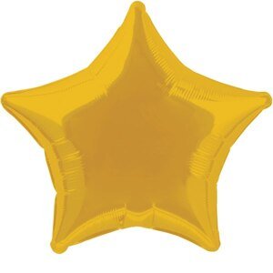 Balónik fóliový hviezda zlatá